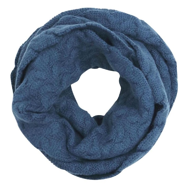 Wicked Sista Acrylic Curl Knit Snood Casual Winter Neck Warmer One Size Steel