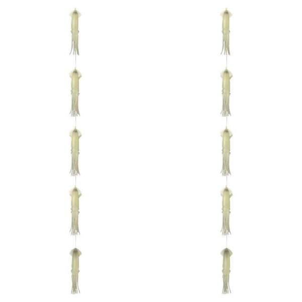 2PK Sea Pro 5 Squid Daisy Chain Trolling Lure Squid Teaser 25.5x14cm Lumo