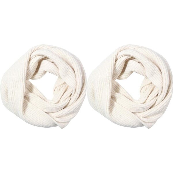 2PK Wicked Sista Acrylic Shelly Snood Winter Neck Warmer One Size Parchment