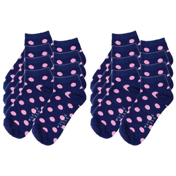 8PK Wicked Sista Cotton Spot Women's Stretchable Ankle Socks One Size 6-10