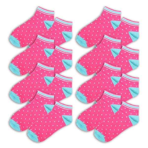 8PK Wicked Sista Cotton Candy Spot Women's Stretchable Ankle Socks One Size 6-10
