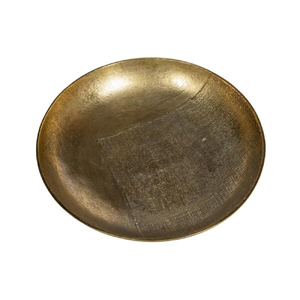 SSH COLLECTION Jute 45cm Wide Bowl - Antique Brass