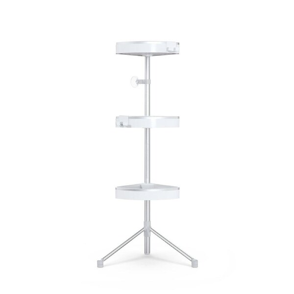 BETTER LIVING HiRise 3 Standing Shower Caddy - White/Aluminium