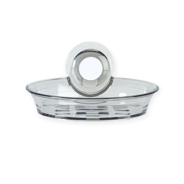 BETTER LIVING Impress Suction Soap Dish - Smoke Grey