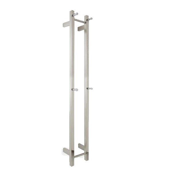 AGUZZO Ezy Fit Vertical Bottom Wired Heated Double Towel Rail - Polished SS