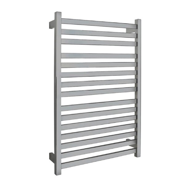 AGUZZO Ezy Fit Dual Wired Flat Tube Heated Towel Rail 60 x 92cm - Polished SS