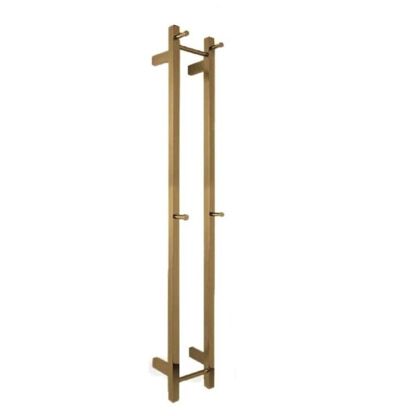 AGUZZO Ezy Fit Vertical Bottom Wired Heated Double Towel Rail - Rose Gold