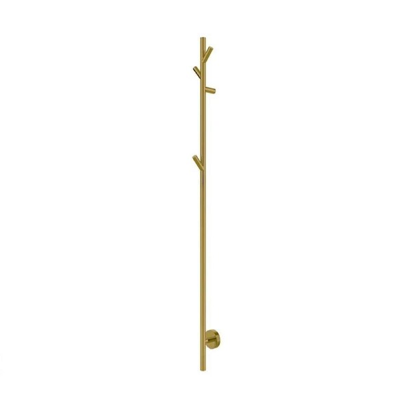 AGUZZO Ezy Fit 150cm Vertical Round Tube Heated Towel Rail Tree Style - Brushed Brass