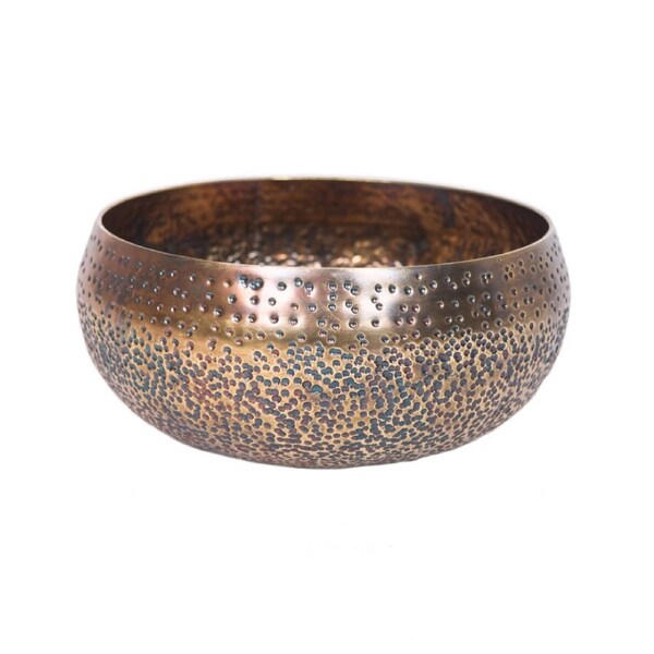 SSH COLLECTION Peppa Small 20. 5cm Wide Bowl - Antique Brass