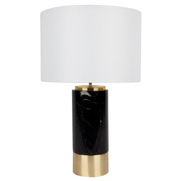 CAFE LIGHTING Paola Marble Table Lamp - Black with White Shade