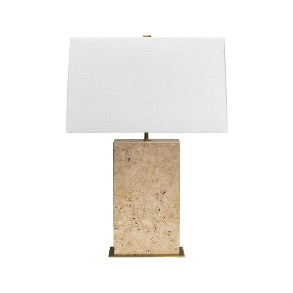 CAFE LIGHTING Dominique Travertine Table Lamp - Gold