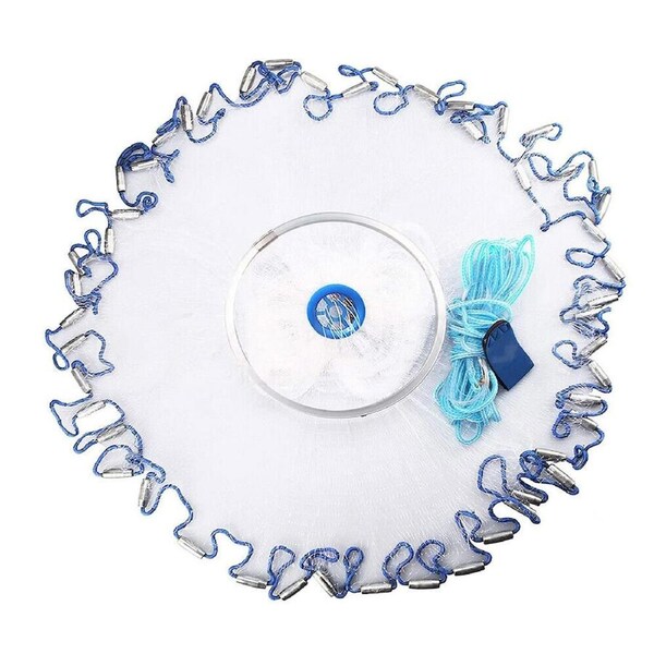 Cast Net Mono Saltwater Chain Spread Clear Bait Catch Fishing Throw Mesh - 4 to 6ft 3.6m or 6ft