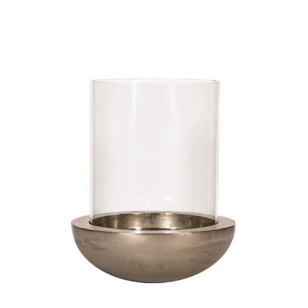 SSH COLLECTION Katrina 31cm Tall Hurricane Lamp - Nickel