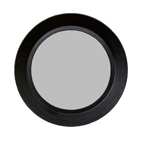 SSH COLLECTION Zandra 90cm Wide Round Wall Mirror - Black
