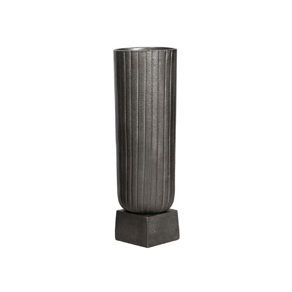 SSH COLLECTION Fluted 38cm Tall Vase - Antique Grey