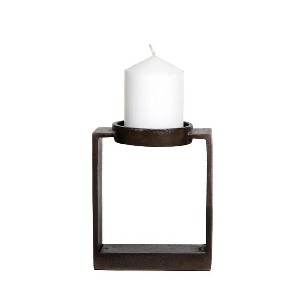 SSH COLLECTION Miles 16. 5cm Single Candle Stand - Antique Brown