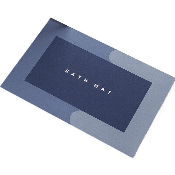 Super Absorbent Floor Mat Soft Quick-Drying Non-Slip Diatom Mud Bath Floor Mat - Navy 40 x 60cm