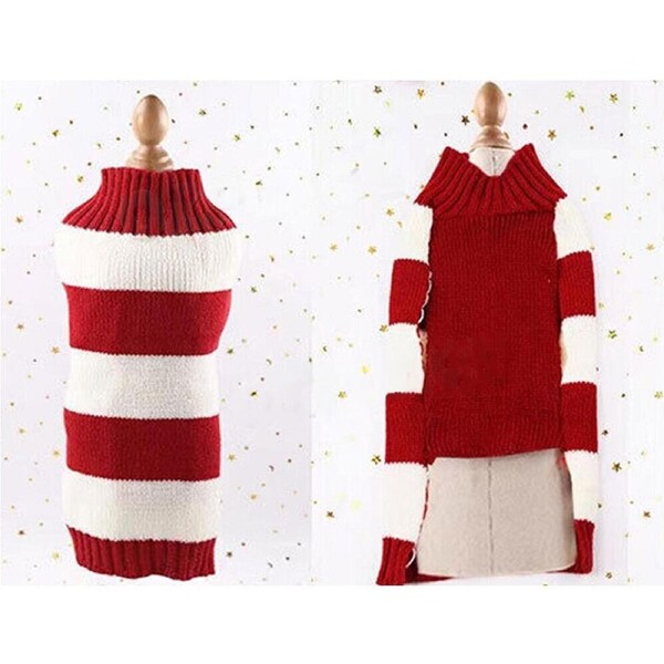 Coat Puppy Pet Small Dog Cat Jumper Sweater Clothes Knitted Winter Knitwear Warm XL