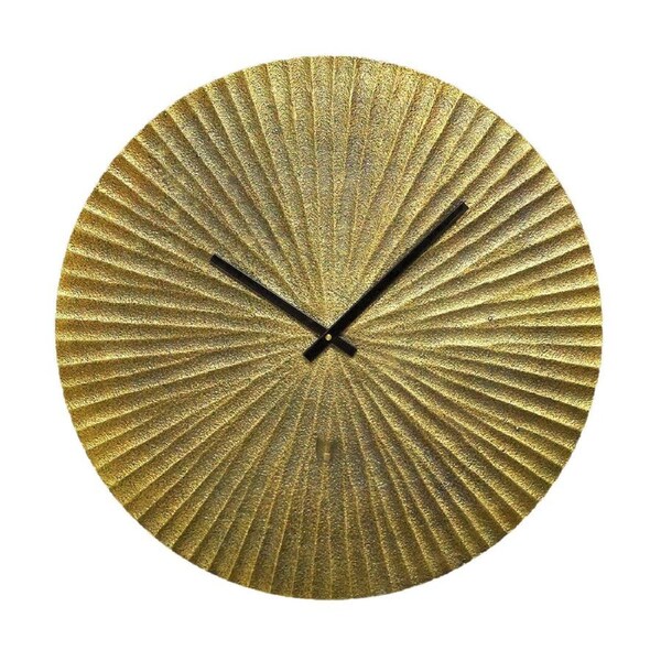 SSH COLLECTION Chizzel 58cm Wide Wall Clock - Antique Brass