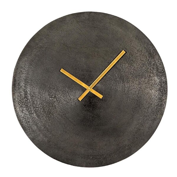 SSH COLLECTION Santos 60cm Wide Round Wall Clock - Antique Black