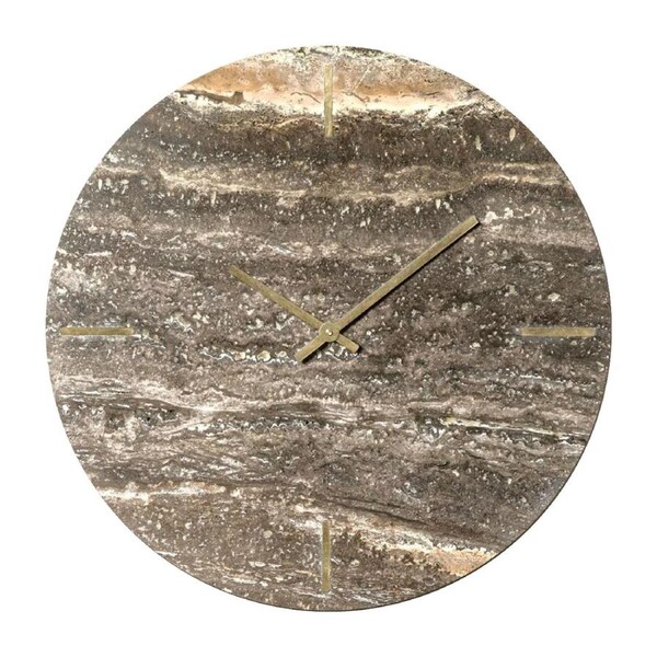 SSH COLLECTION Tivoli 41cm Wide Wall Clock - Travertine