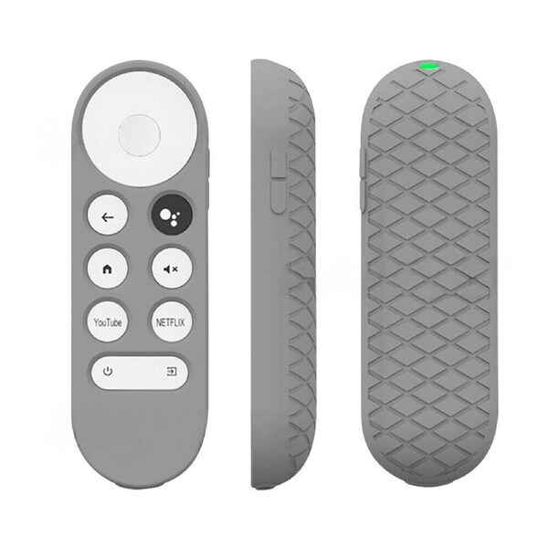 For Google Chromecast TV 2020 Voice Remote Silicone Case Protective Cover Grey