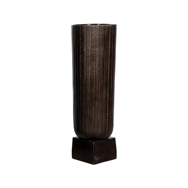SSH COLLECTION Fluted 38cm Tall Vase - Antique Brown