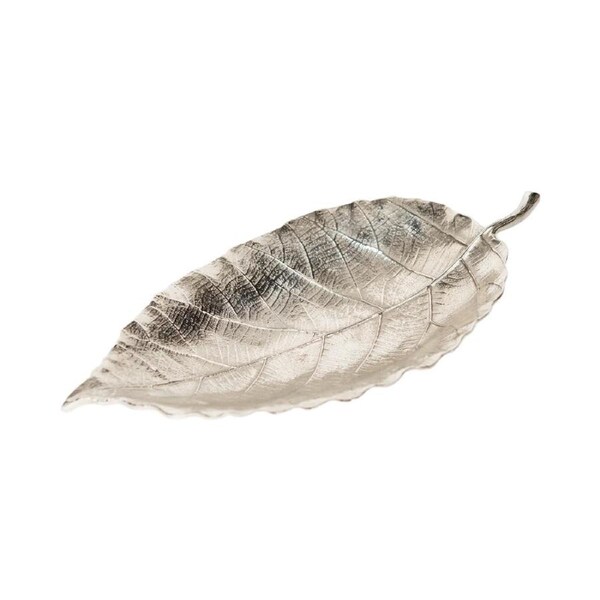 SSH COLLECTION Evergreen Large 43cm Long Decorative Leaf - Nickel