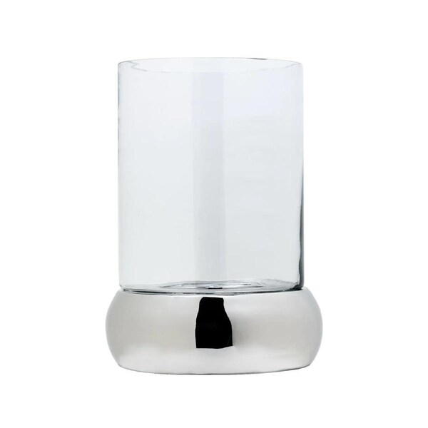 SSH COLLECTION Carmichael Large 34cm Tall Hurricane Lamp - Nickel