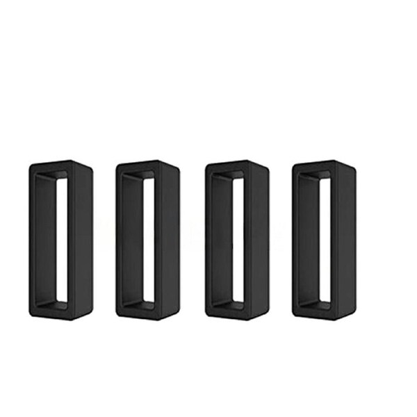 Silicone Rubber Watch Strap Band Keeper Holder Hoop Loop Ring Retainer - 8PCS 22mm