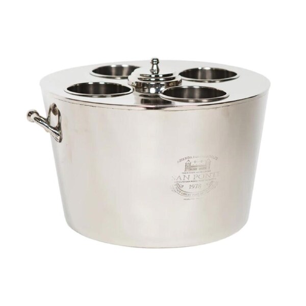 SSH COLLECTION San Ponti 4 Bottle Wine Cooler - Nickel