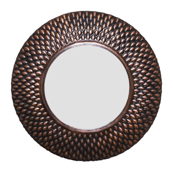 SSH COLLECTION Pangolin Large 66cm Round Wall Mirror - Copper