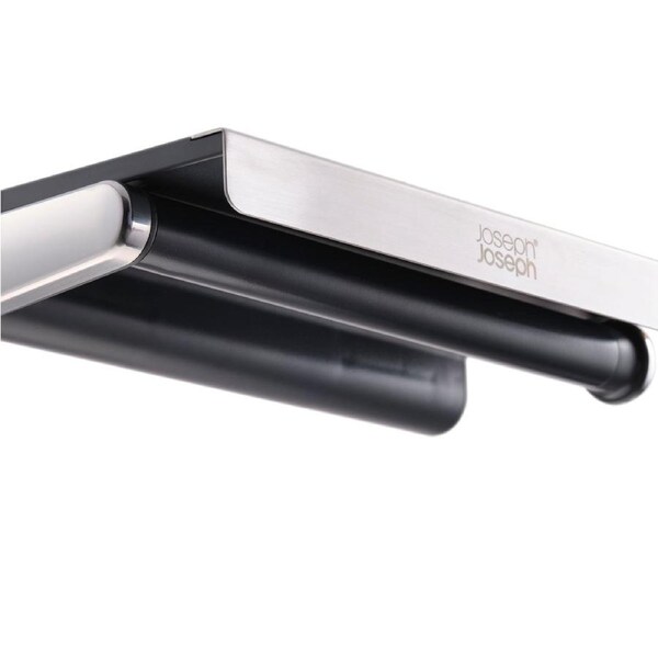 JOSEPH JOSEPH RollGrip Under-Shelf Hold Kitchen Roll / Paper Towel Holder - Stainless Steel