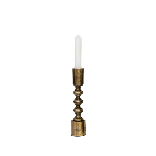 SSH COLLECTION Ripple 22cm Single Candle Stand - Brass