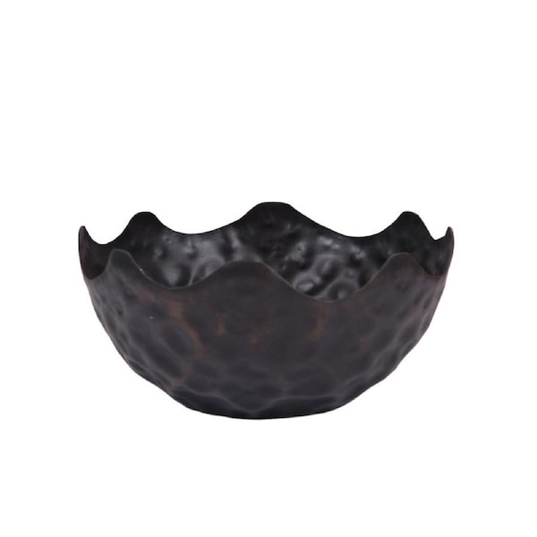 SSH COLLECTION Oleum 41cm Wide Bowl - Hammered Black