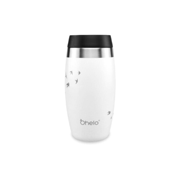 OHELO 400ml Tumbler with Etched Swallows - White