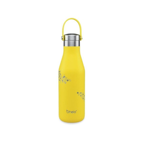 OHELO 500ml Drink Bottle with Etched Bees - Yellow