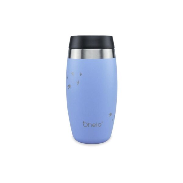OHELO 400ml Tumbler with Etched Swallows - Blue