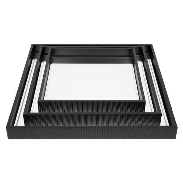 Set of 3 CAFE LIGHTING Miles Mirrored Trays