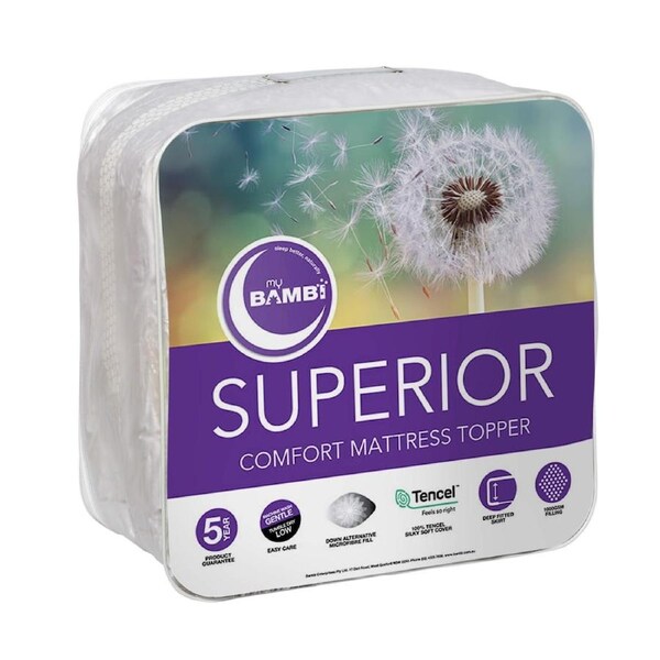 Bambi Superior Comfort Tencel Mattress Topper Queen