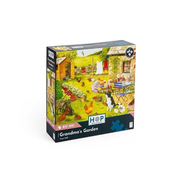 500pc House of Puzzles Board Grandmas Garden Jigsaw Puzzles Toys 69x48cm 3y+