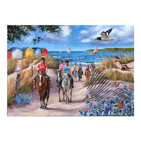 500pc House of Puzzles Board Sea Horses Kids Jigsaw Puzzles Toys 69x48cm 3y+