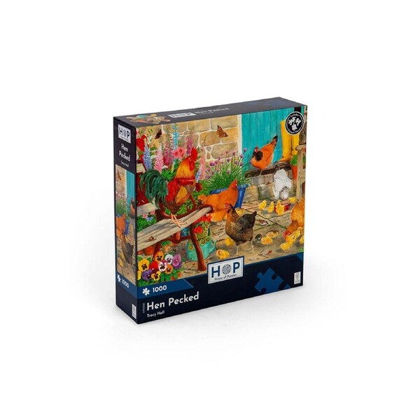 1000pc House of Puzzles Board Hen Pecked Kids Jigsaw Puzzles Toys 69x48cm 3y+
