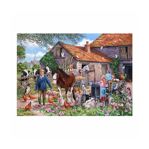 500pc House of Puzzles Board Macdonalds Farm Jigsaw Puzzles Toys 69x48cm 3y+