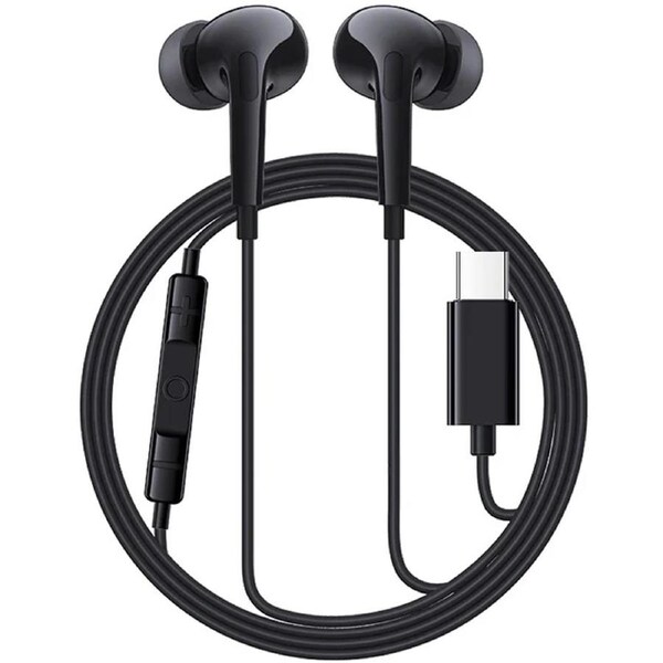 Baseus Encok CZ18 In-Ear Wired Earphones USB Type-C Earbud Wired w/ Mic Control - Black