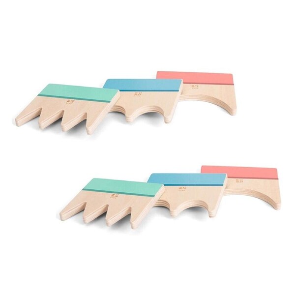 2PK BS Toys Wood Sand Pattern Tools Active Kids Active/Outdoor Toys 10x9cm 18m+