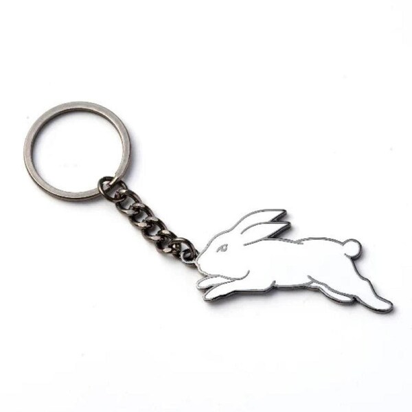 NRL Logo Metal Key Ring - South Sydney Rabbitohs - Keyring - Rugby League -TROFE