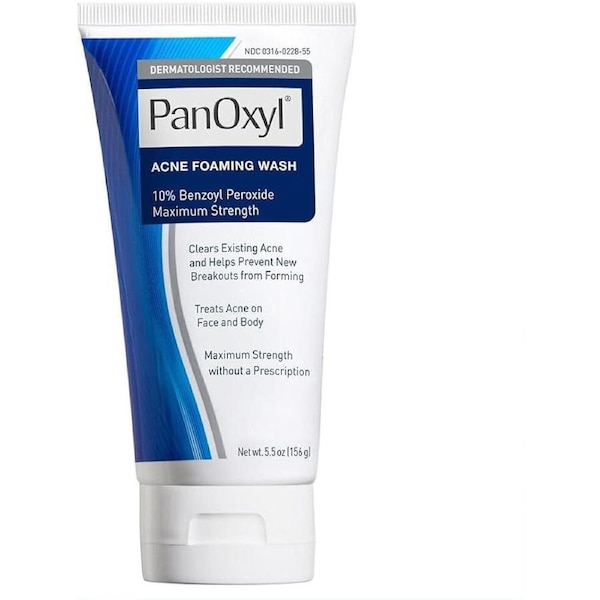 PanOxyl 10% Benzoyl Peroxide Acne Cleanser 5.5 oz 156 g Foaming Wash