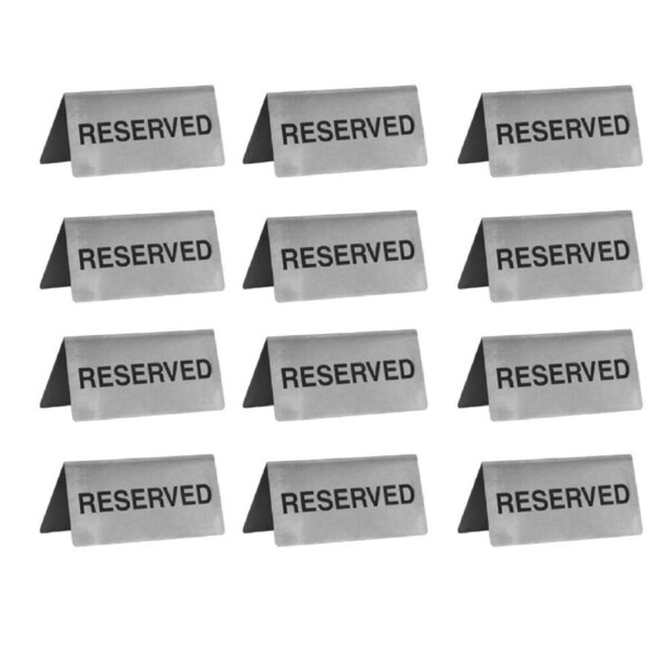 Trenton A-Frame Stainless Steel Reserved 100 x 43mm - Set of 12