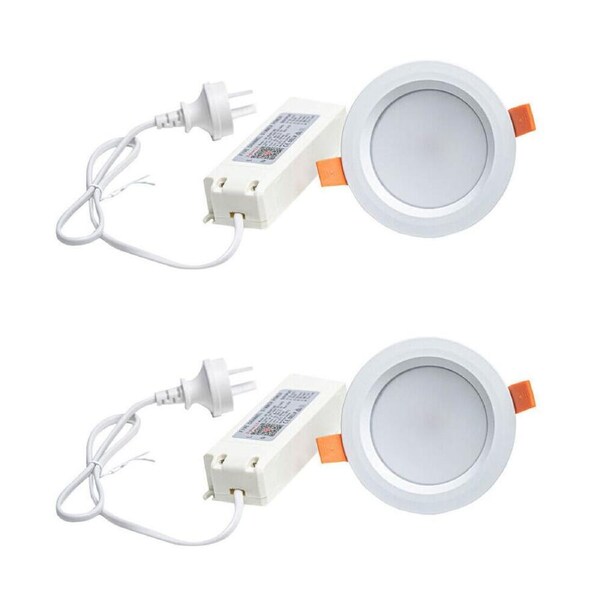2PK SLH 10W RGBW WiFi Bluetooth Downlight For Smart Home Alexa/Google White